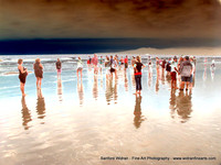 Beach Goers On The Horizon Series Solar
